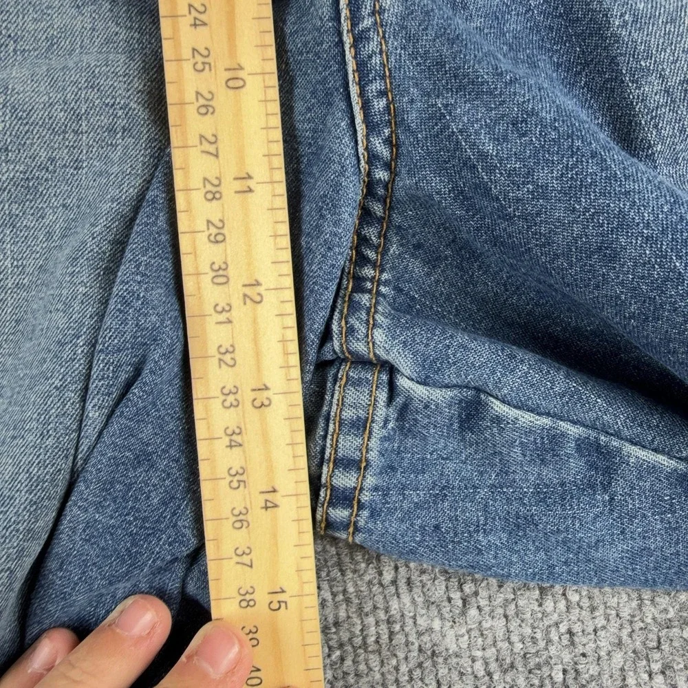 Avenue Blues Capri Jeans Womens 26 Medium Wash High Rise‎ Relaxed Fringe Lips